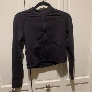 Lululemon ready to rulu 1/2 zip black size 6